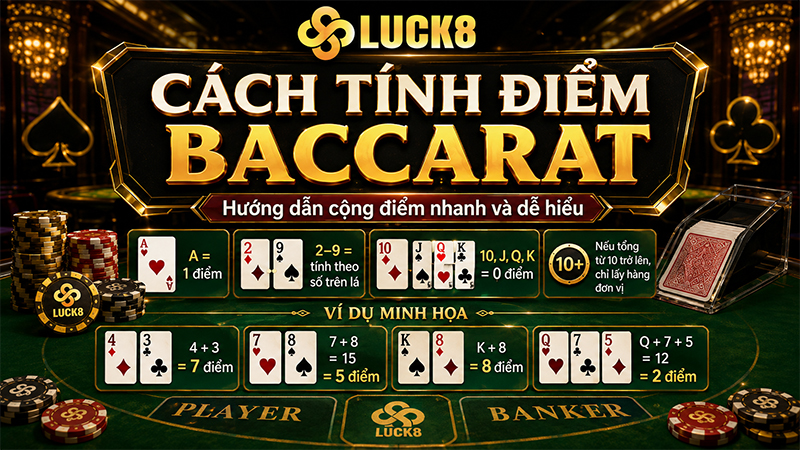 Cách tính điểm trong Baccarat